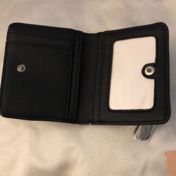 Betsey Johnson Luv Betsey Snap Card Wallet Black & Silver Heart & Butterflies - Picture 11 of 16